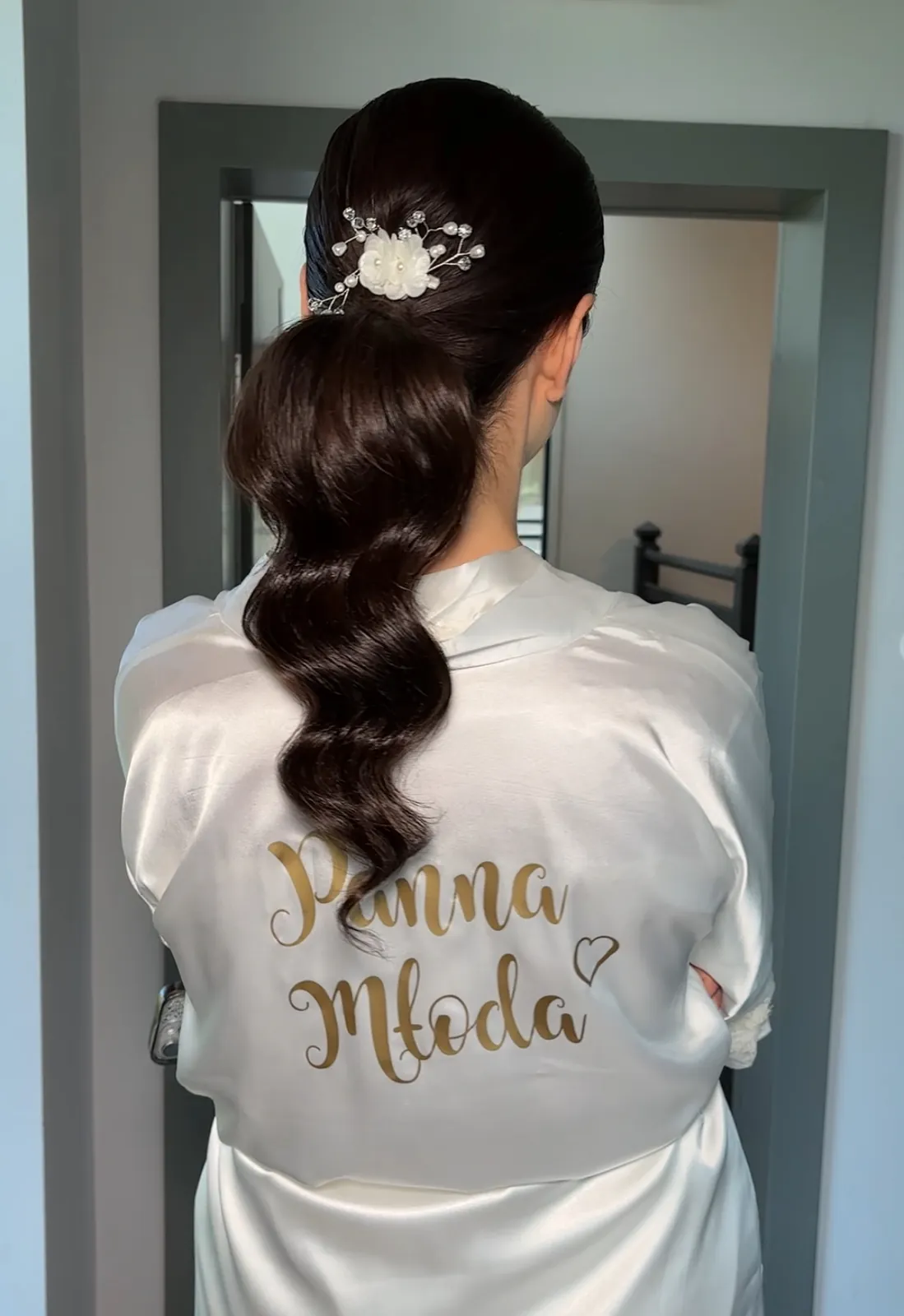 Fryzura ślubna - kucyki, stylizacja Anna Popek